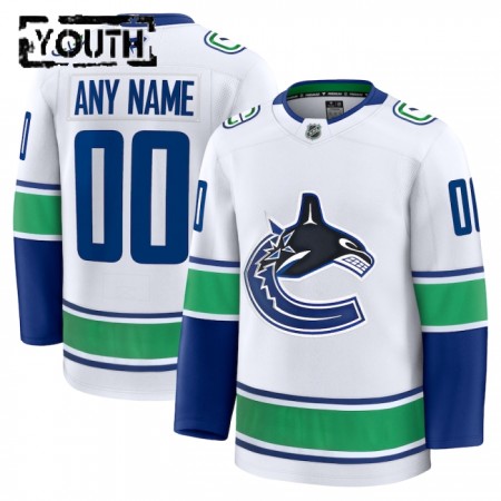 Vancouver Canucks Dresy Personalizované Fanatics Premium 2024-25 Bílý Venkovní - Dětské